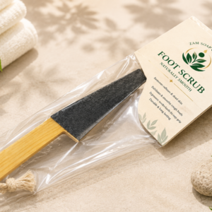 foot scrub lying down