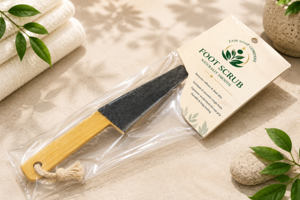 foot scrub lying down